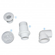 Suction fitting for concrete spa