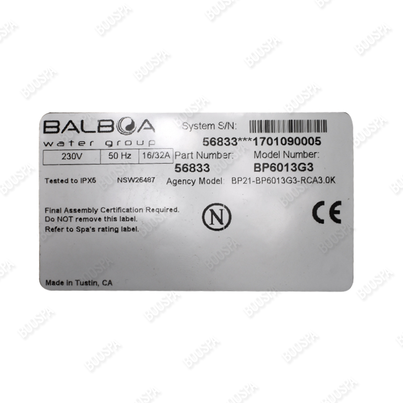 Boitier électronique complet BP6013G3 BALBOA