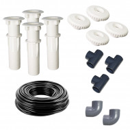 Single massage jets kit - 4 jets - concrete