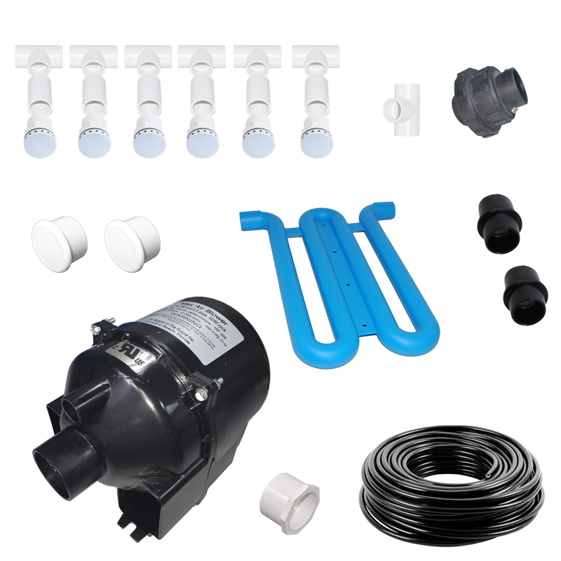 Blower kit 6 jets for concrete spa