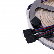 Waterproof 2.5m RGB LED light strip with adhesive.