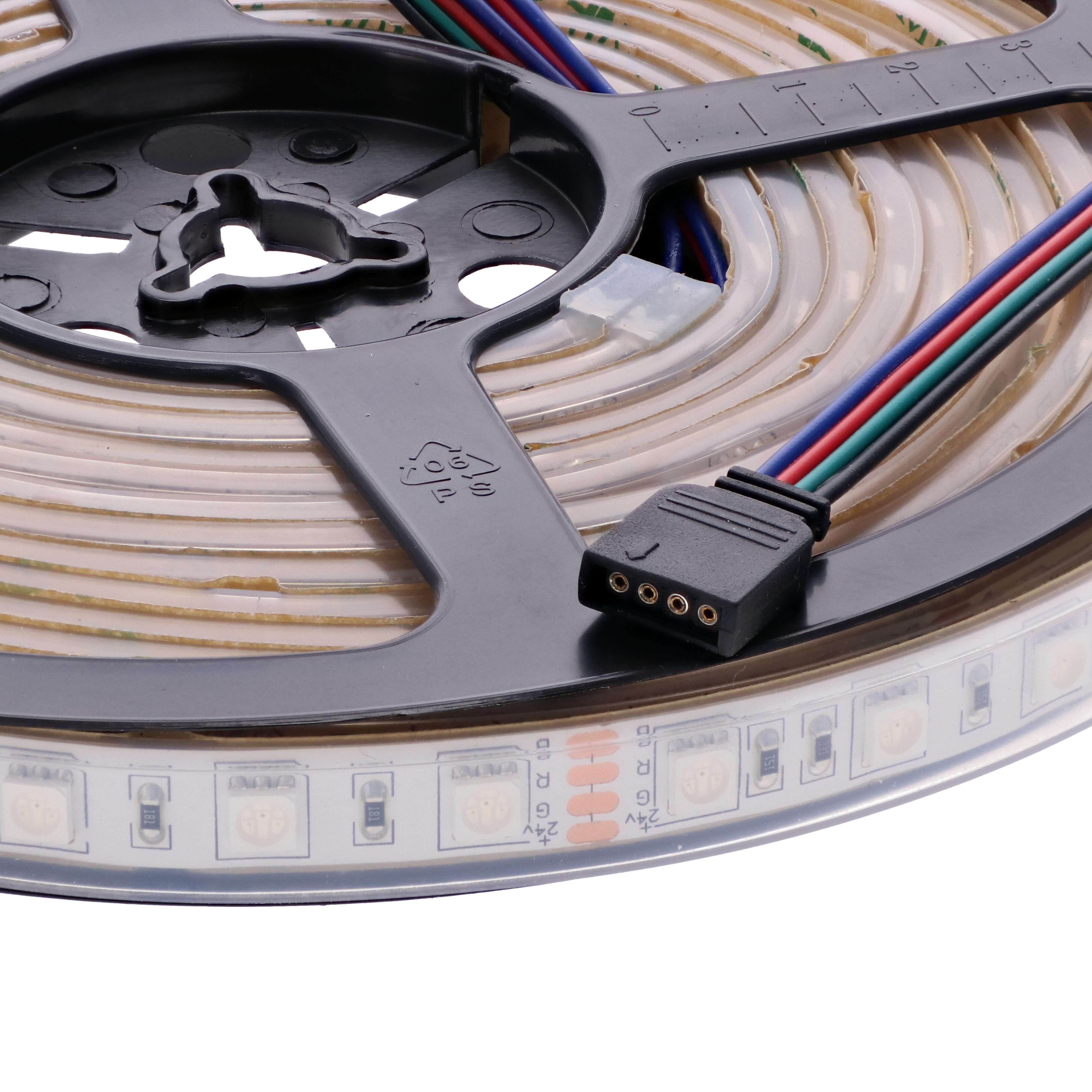 Ruban lumineux LED RGB waterproof de 2,5m avec adhésif