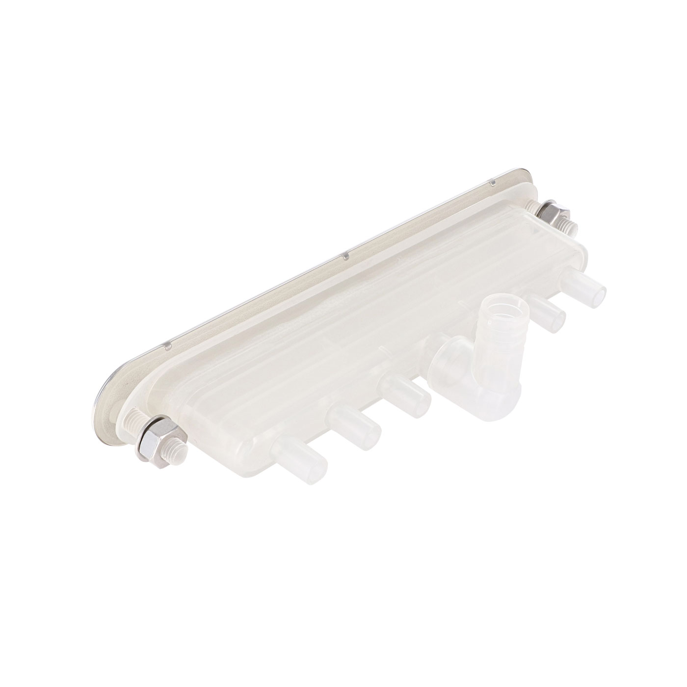 Cascade LED Inox 27cm avec coude 90°