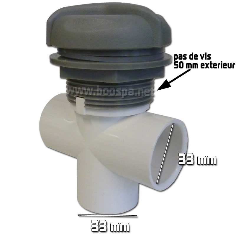 Waterfall valve 1 Inch Star Shaped / Grey ABS