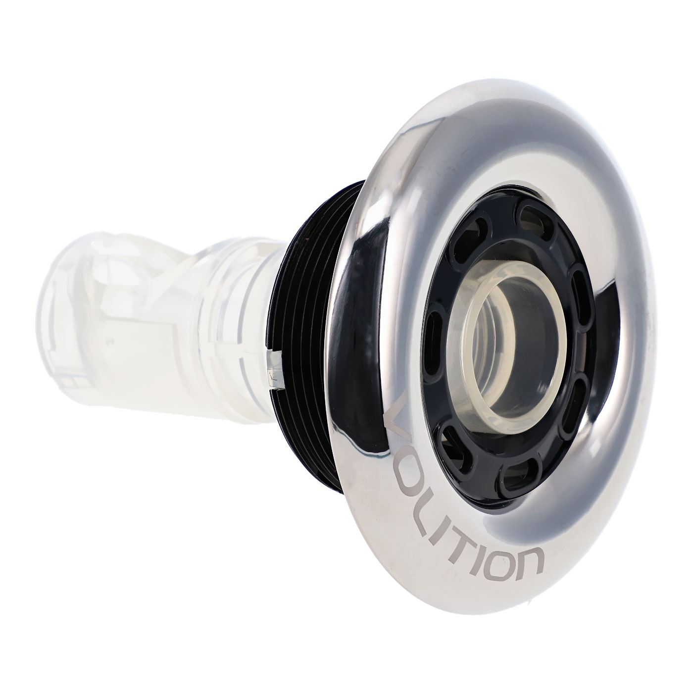 Jet Complet Vulcano 5" - INOX + ABS noir et transparent