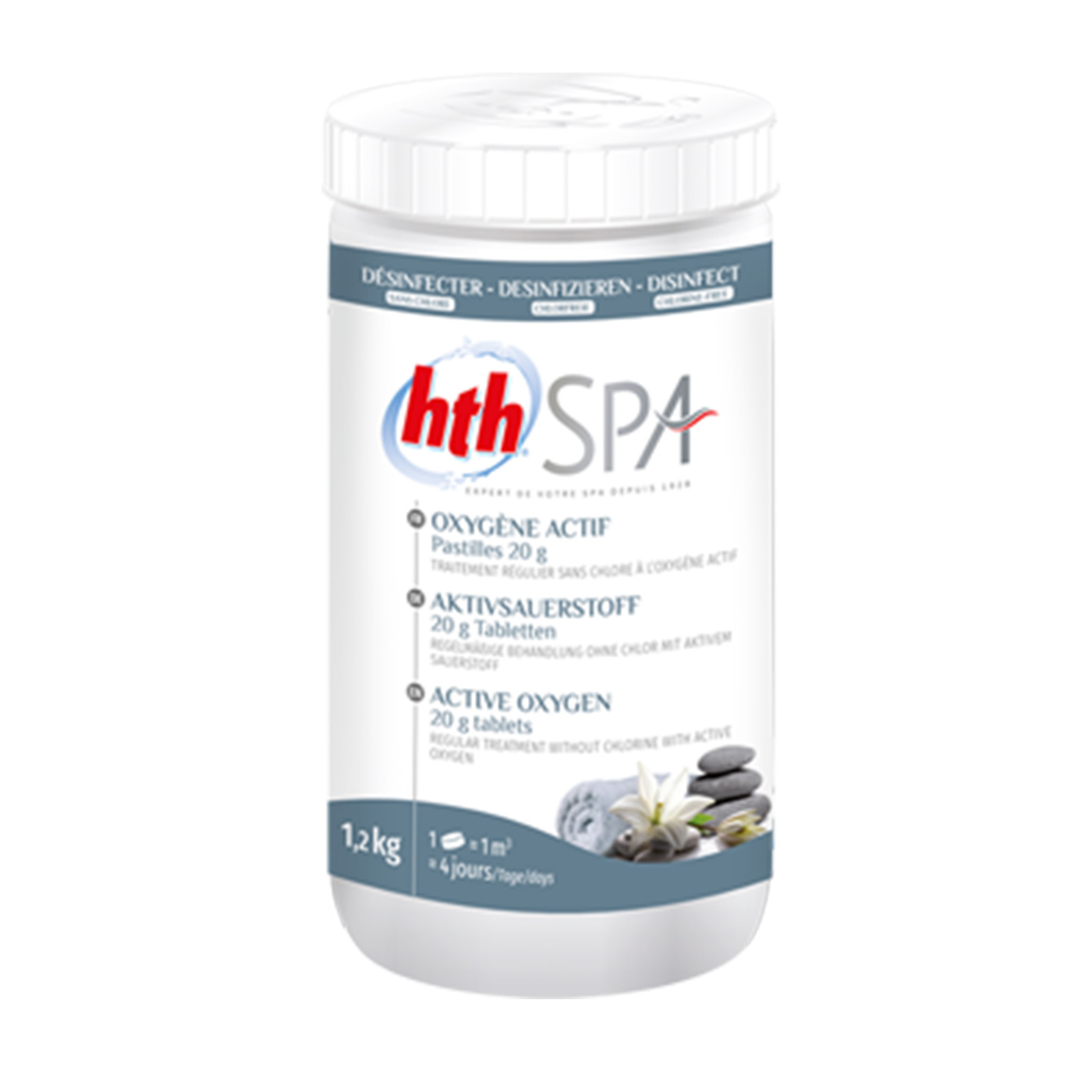 HTH pastille 20g d'oxygene actif - 1,2kg