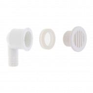 Rücklaufdüse ABS weiß - 3/4''