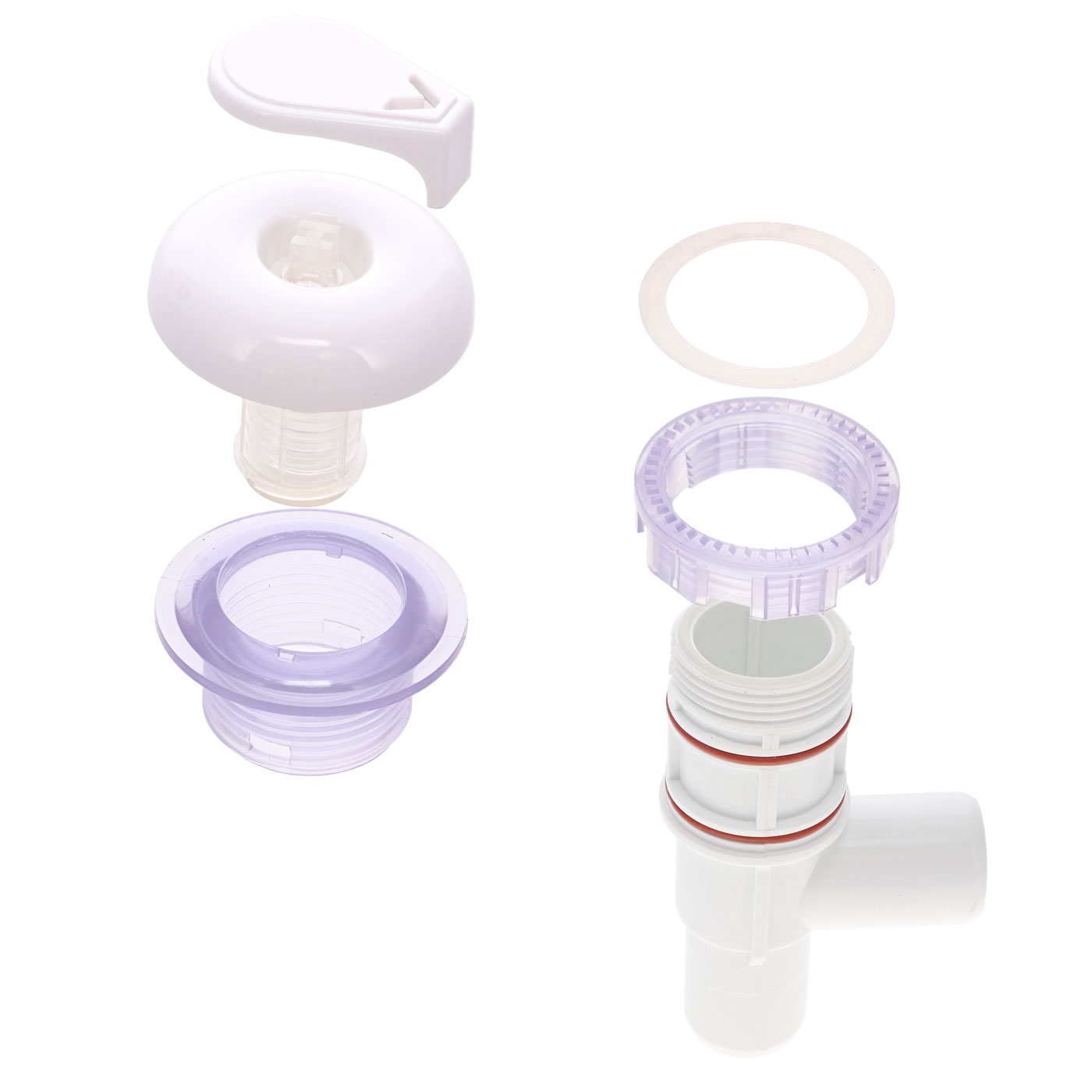 Vanne de régulation blanche 1" pour cascade spa