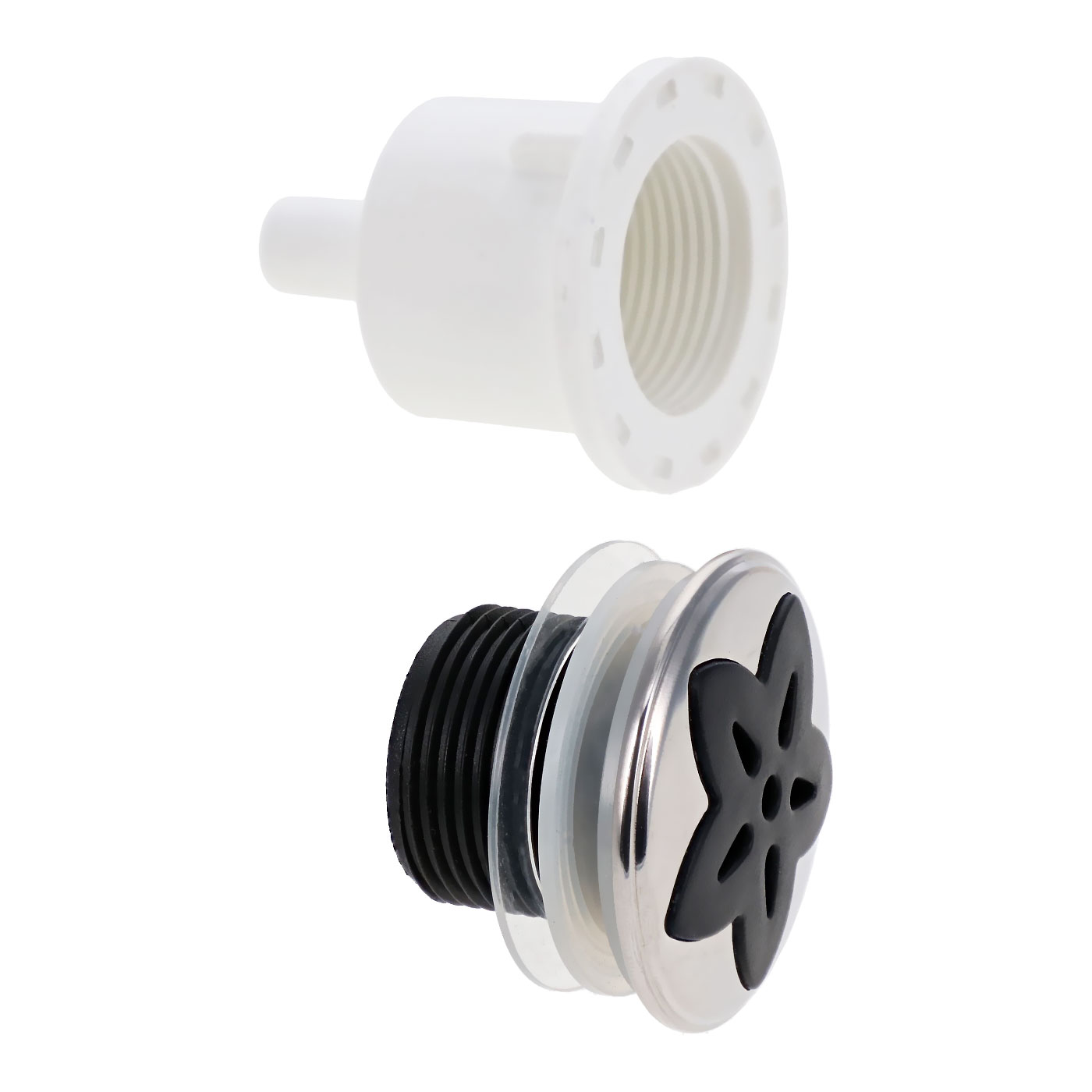 Cluster d'air INOX/ABS LVJ - forme de fleur (46mm) Cluster d'air INOX/ABS LVJ - forme de fleur (46mm)