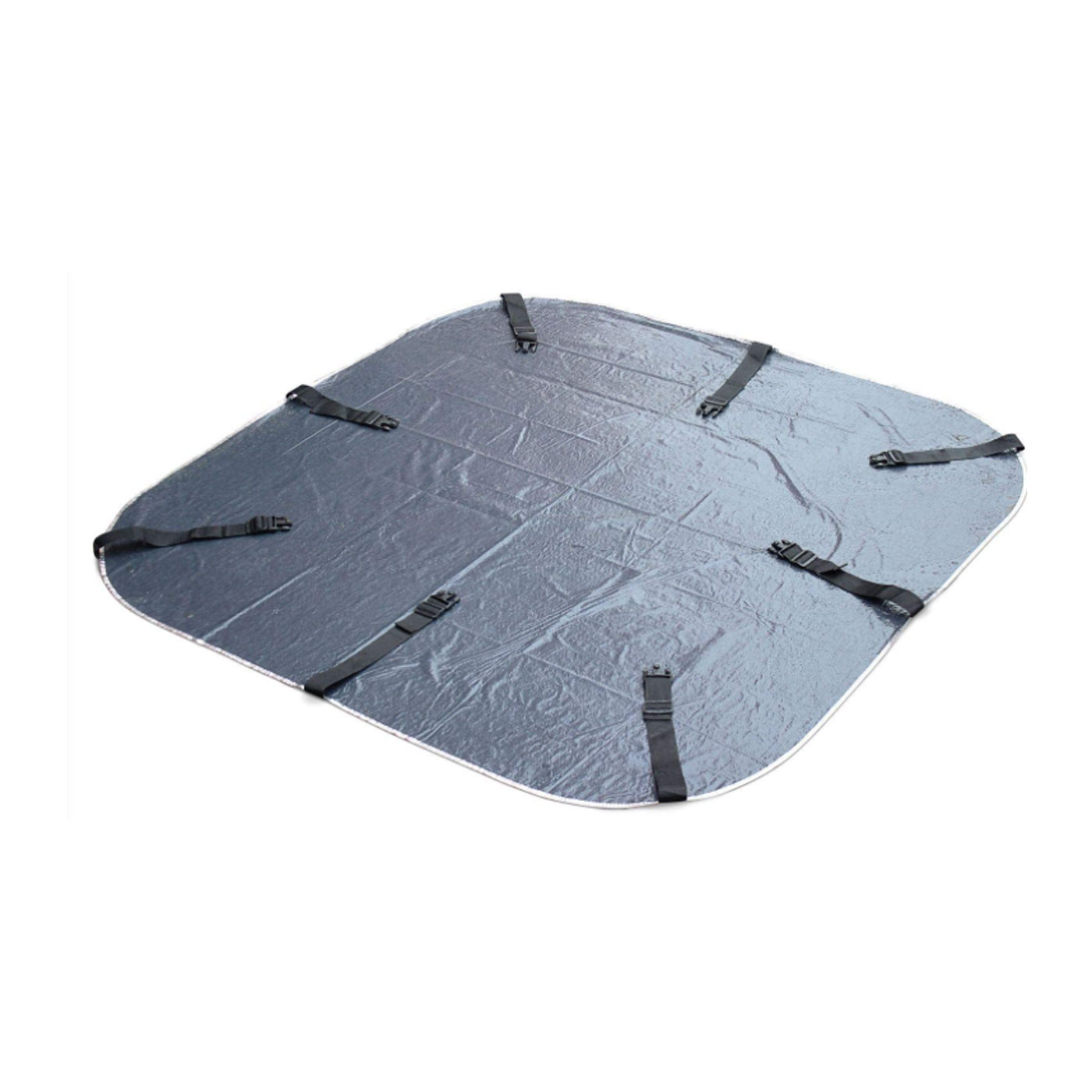 Ensemble Noir Tapis + Couverture pour MSPA carré 6 places