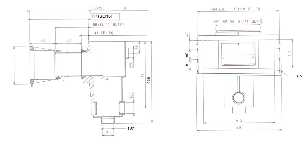 Skimmer SL-115-M - Petite meurtrière + rallonge