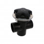 Inverseur de pompe 2'' - Forme Lotus Noir - Jazzi Pool - Avec bague LED