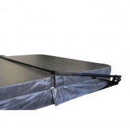 Set: Whirlpool-Abdeckung passend für 220 × 220 cm – Radius 20 cm + Abdeckungslifter Coverplate 4