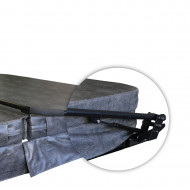 Set: Whirlpool-Abdeckung passend für 220 × 220 cm – Radius 20 cm + Abdeckungslifter Coverplate 4