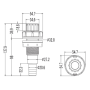 Vanne de vidange 3/4'' (27mm) à bague rotative