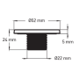 Cluster d'air INOX (52mm) - Wellis - AJ125