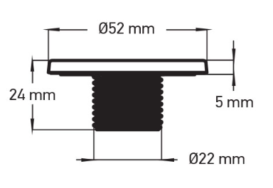 Cluster d'air INOX (52mm) - Wellis - AJ125
