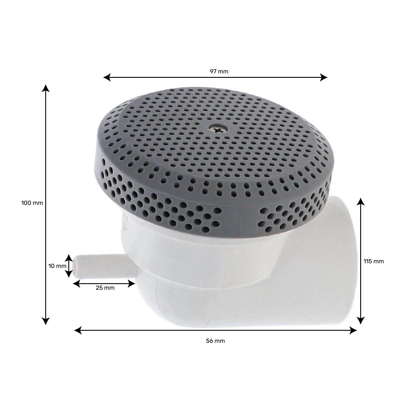 1.5" plastic suction fitting