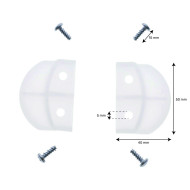 Fixing pack for Caldera® and Hotspring® headrest (4 screws, 2 brackets)