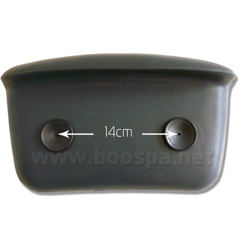 KB205 Straight Spa Headrest Black Suckers