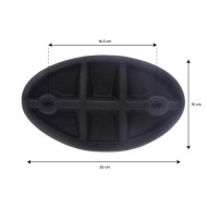 Gerade Kopfstütze EVA141 für Whirlpool - Schwarz