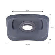 Right headrest EVA259 for Gray Notched spa
