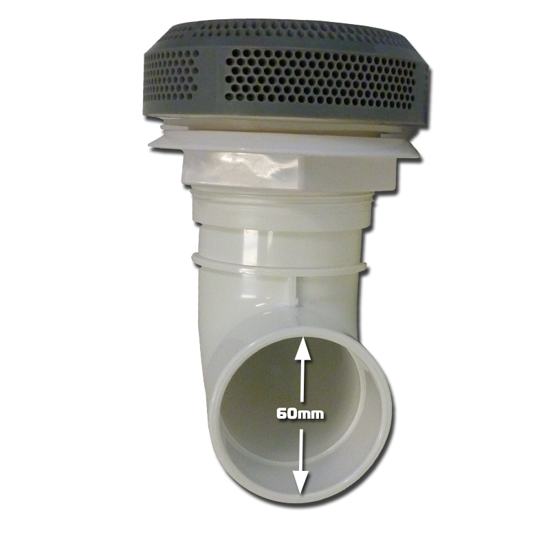 5 Inches Suction Fitting Grey ABS 2 inches straight connection