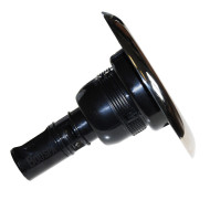 Whirlpool-Düse Schwarz 6" (160 mm) Richtungsdüse zum Schrauben - Edelstahl glatt