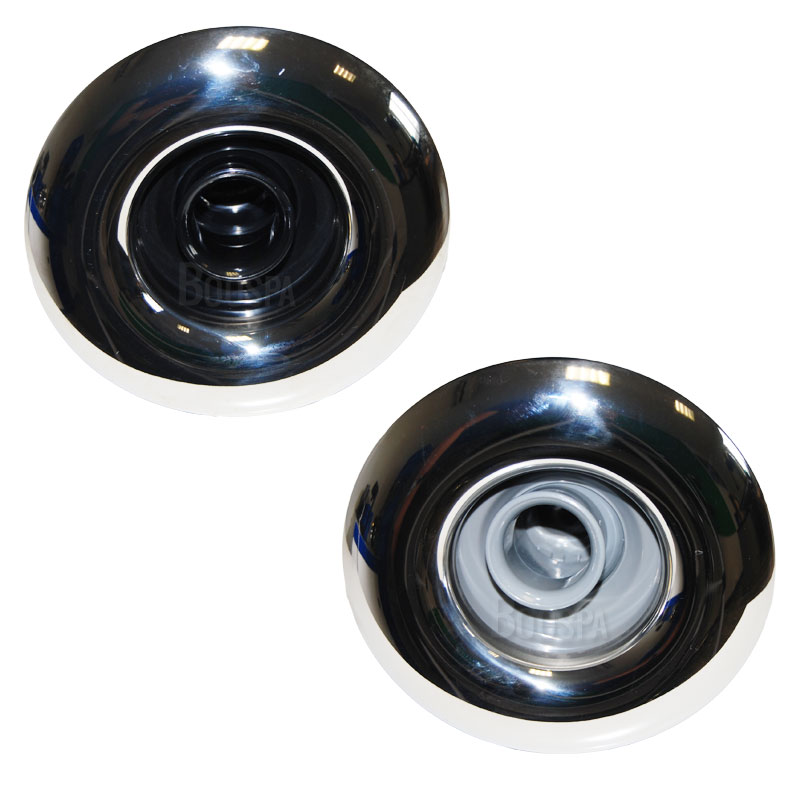 Buses en 6 pouces ( 160mm ) Gris Jet directionnel Inox smooth ( lisse ) Jet à visser