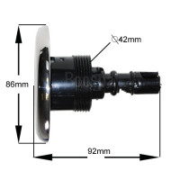 Whirlpool-Düse 3,5 Zoll (86 mm) Richtungsdüse aus Edelstahl, zum Schrauben