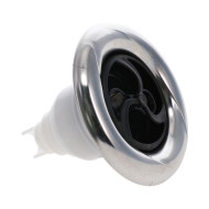 Jet Crystal Twin Roto 5" (127mm) Stainless Steel/Black ABS Clip-On