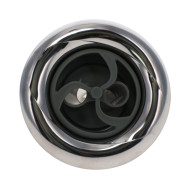 Crystal Twin Roto 5" (127mm) Stainless Steel/Gray ABS Jet to Clip