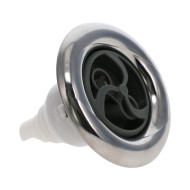 Crystal Twin Roto 5" (127mm) Stainless Steel/Gray ABS Jet to Clip