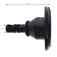 Jet Alpha 4.5” (110mm) Directionnel à visser - ABS noir