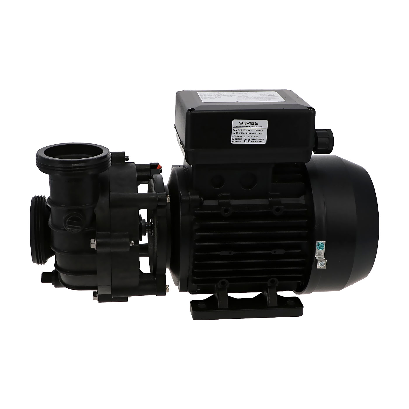 Pompe de massage Balboa Durajet 2HP - Mono ou Bi-vitesse Mono-vitesse