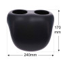 Porte verre droit pour Spa Gonflable Noir