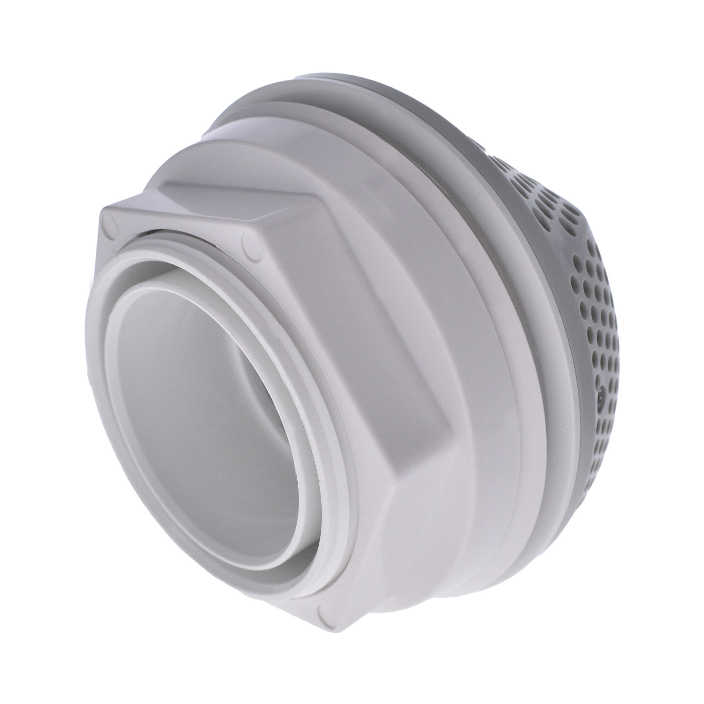 Bonde d'aspiration 5 pouces (125 mm) - INOX/ABS blanc