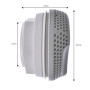 Bonde d'aspiration 5 pouces (125 mm) - INOX/ABS blanc