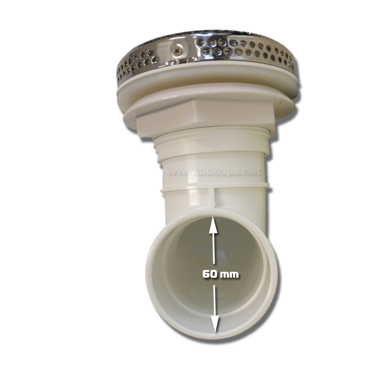 Suction Fitting Covered in Stainless Steel 5 Inches 2 inches 90° elbow connector