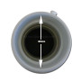 Suction Fitting Covered in Stainless Steel 5 Inches Without connector