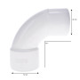 2.5" 90° Rounded Elbow M/F