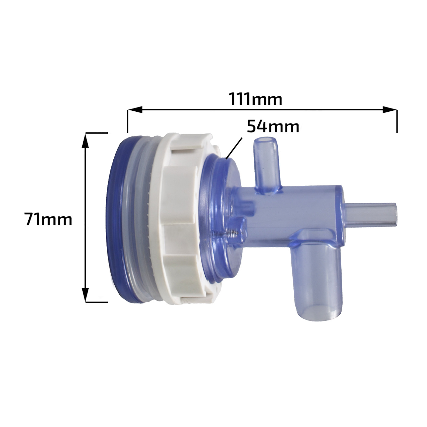 Douille transparente filetée V3 pour jet Wellis 3"