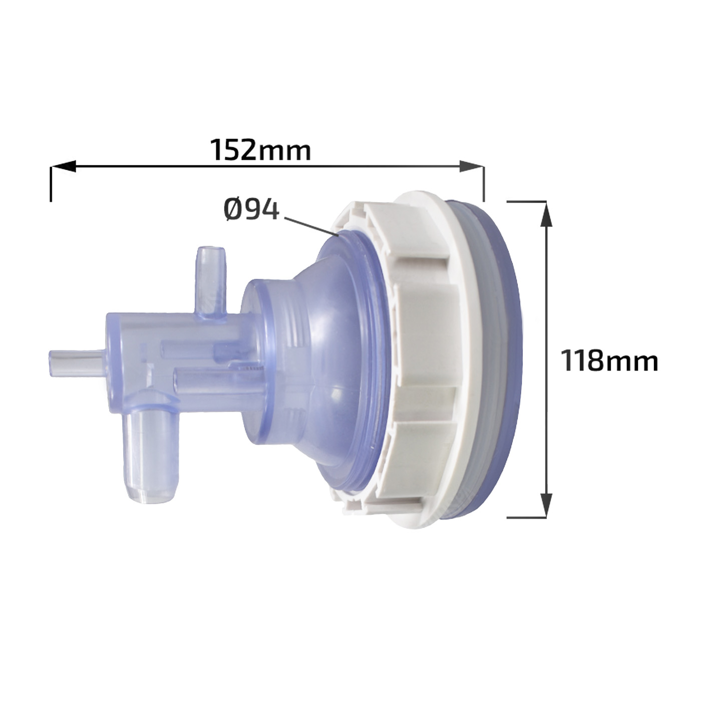 Douille transparente filetée V3 pour jet Wellis 5"