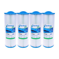 4er-Set Whirlpool-Filter 42522 / PWW25L / 4TP-926 / 4TH-949 - Klassisch - 106 Falten - 2,5 m²