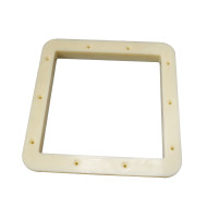 Waterway skimmer weir door latch