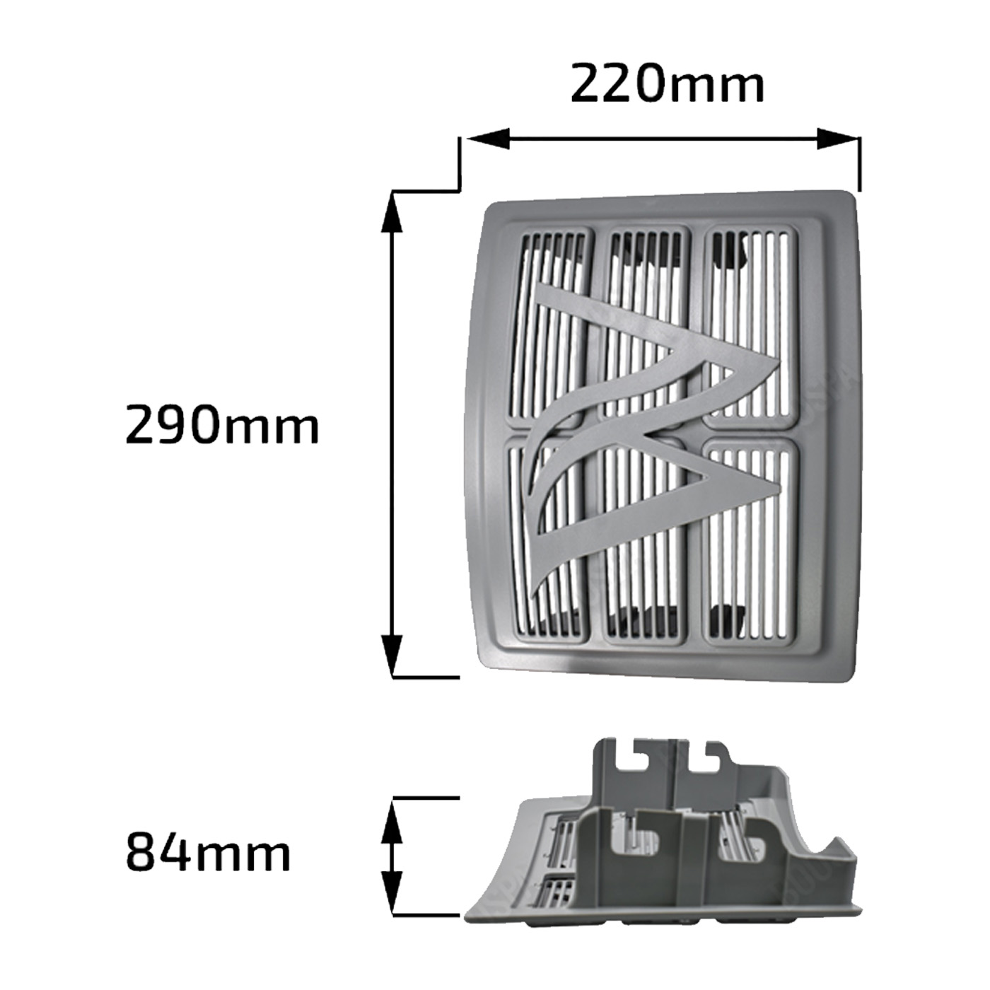 Façade de skimmer grise pour spa Wellis