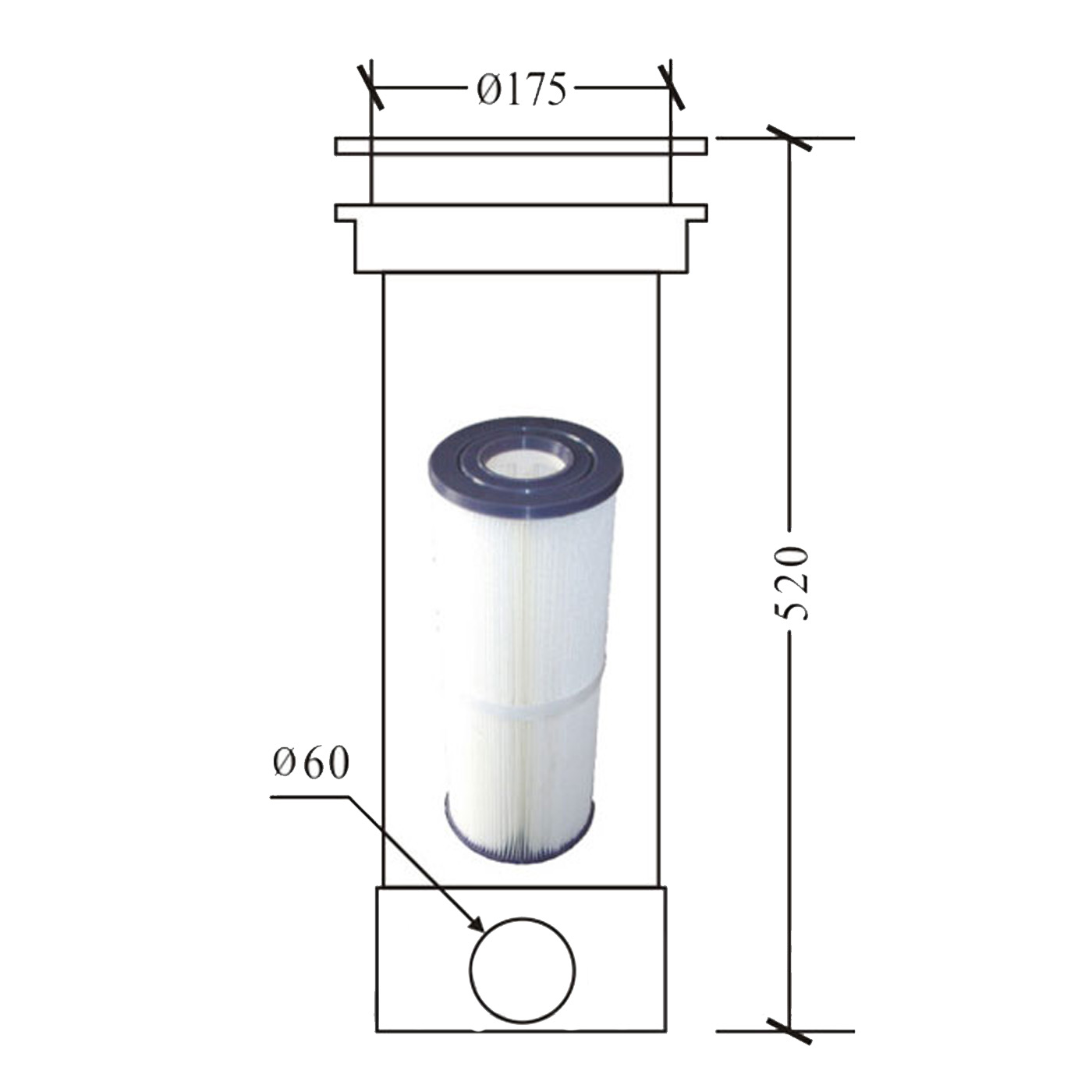 Skimmer complet pour spa Rising Dragon Noir