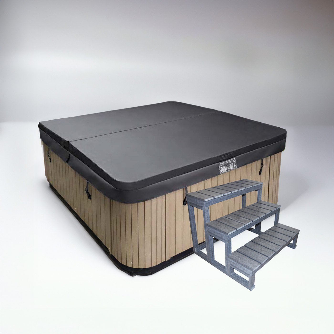 3-step resin spa stairs