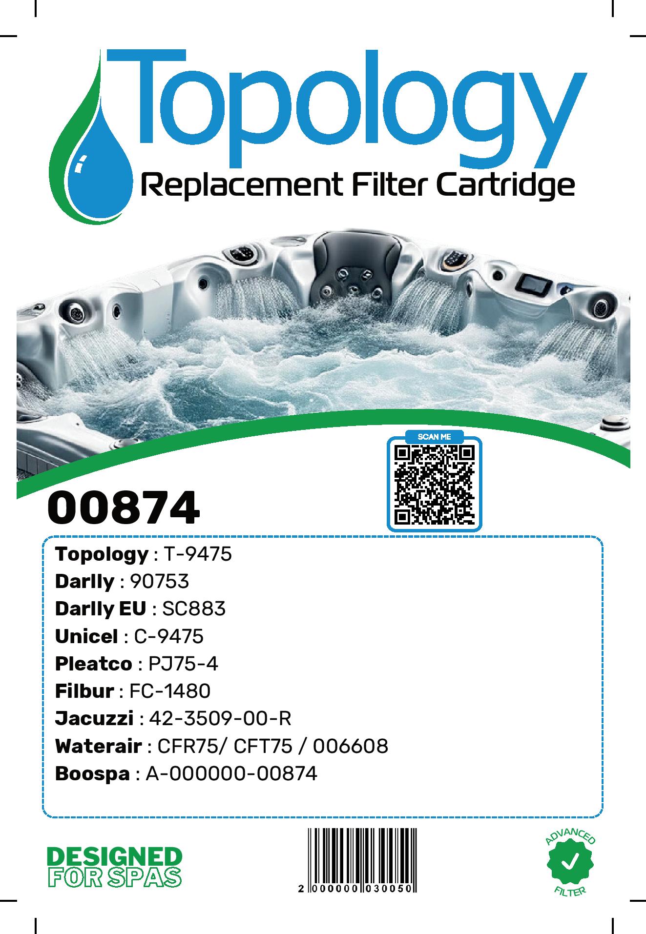 Filtre spa (90753 / C-9475 / PJ75-4 / FC-1480)