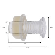 Wanddurchführung LED - Frontplatte 19 mm